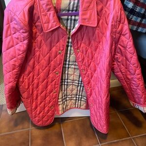 Burberry Fuchsia Quilted Puffer Coat